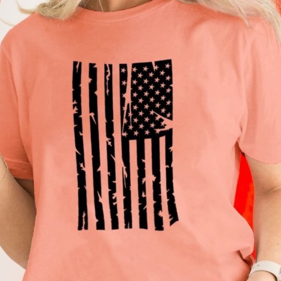 AMERICAN FLAG SHORT SLEEVE T-SHIRT - Picture 4 of 4